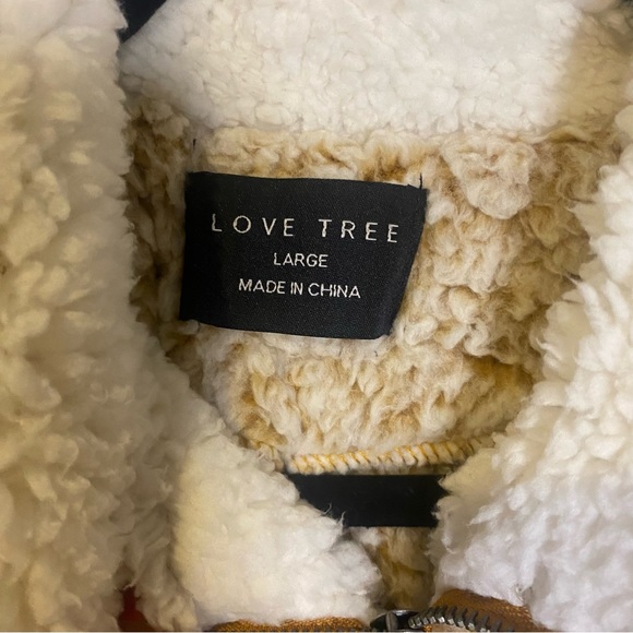 Love Tree fuzzy 3/4 zip pullover with pockets - Picture 3 of 5